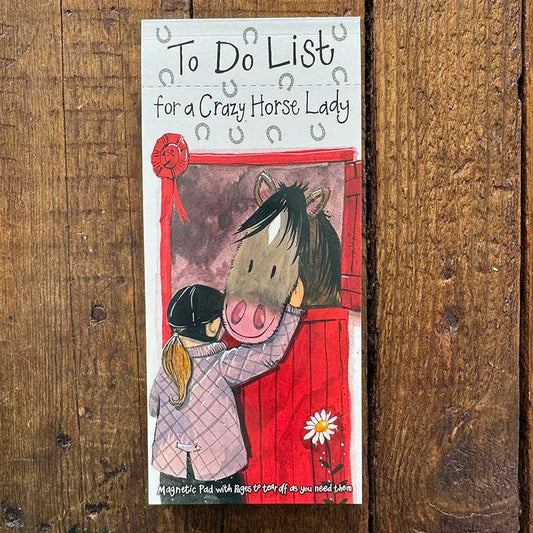 Alex Clark Crazy Horse Lady To Do List Magnetic Notepad