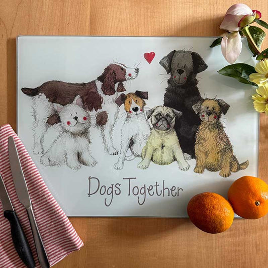 Alex Clark Dogs Together Glass Workshop Saver