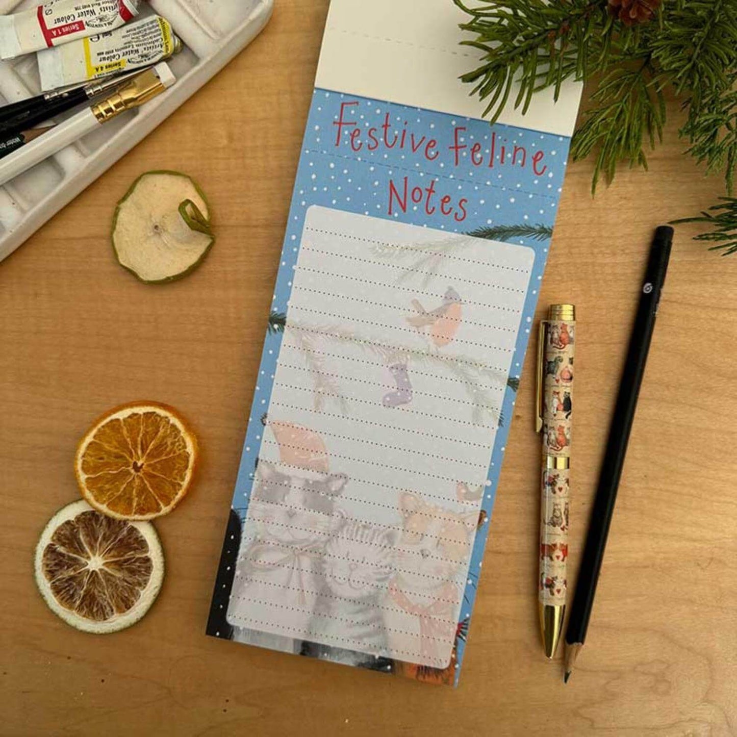 Alex Clark Festive Cats Magnetic To Do List