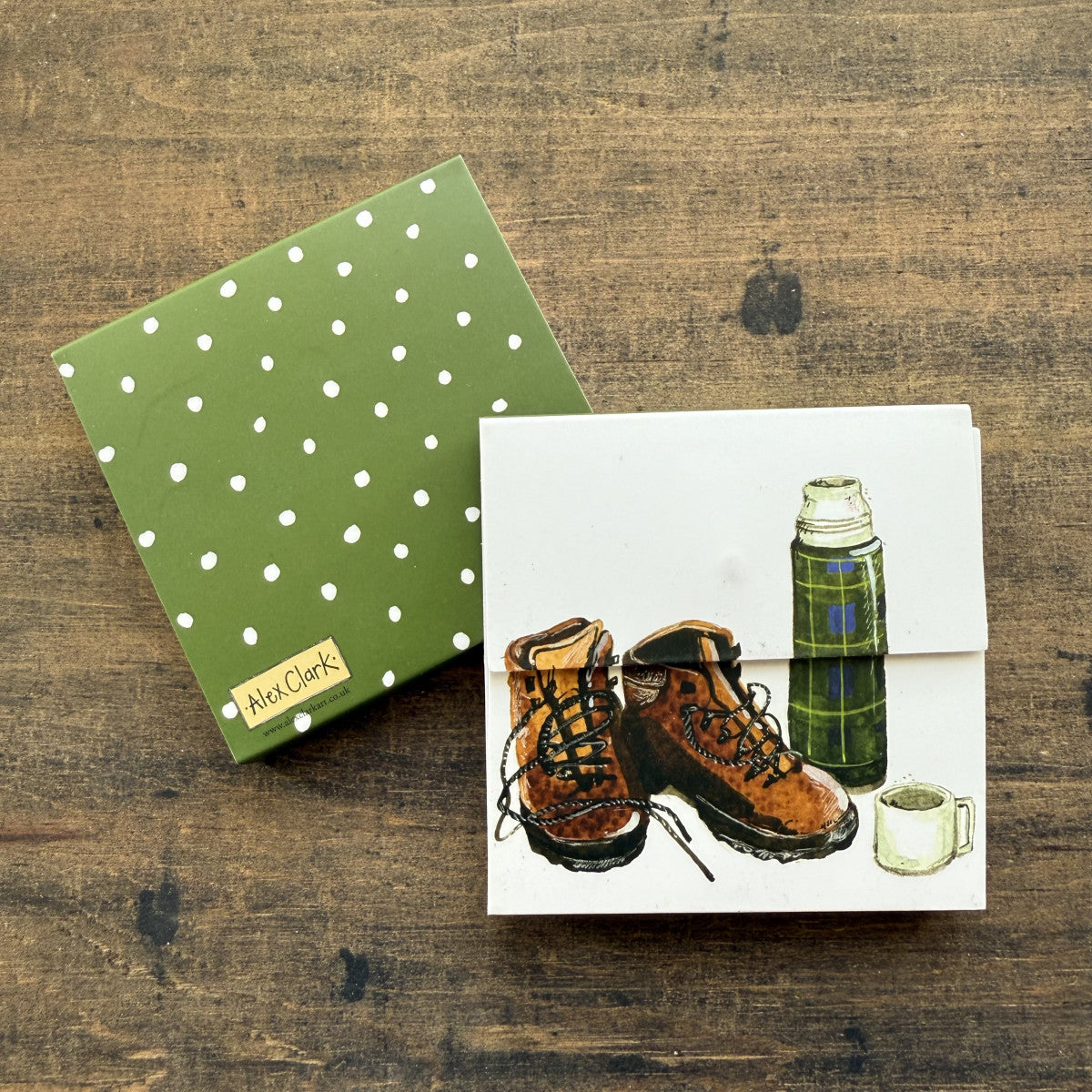 Alex Clark Flask & Boots Mini Magnetic Notepad