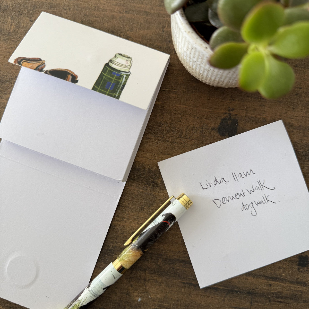 Alex Clark Flask & Boots Mini Magnetic Notepad