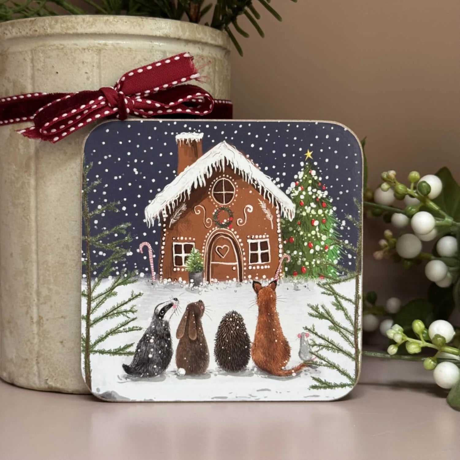 Alex Clark Gingerbread House Coaster