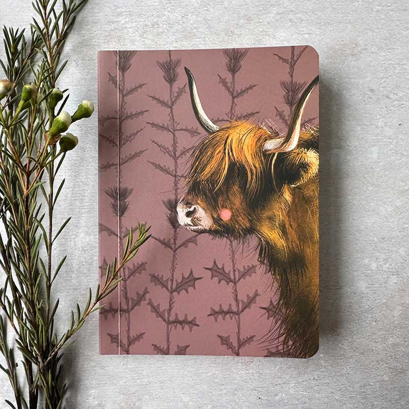 Alex Clark Highland Cow Blank Notebook