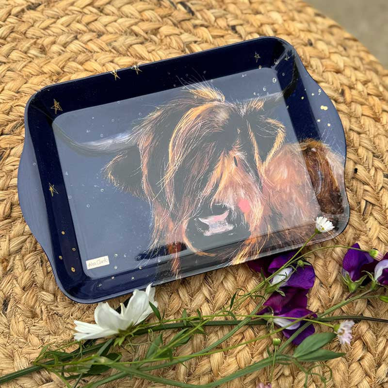 Alex Clark Highland Cow Small Melamine Tray