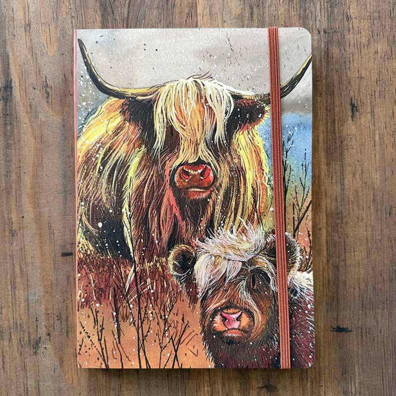 Alex Clark Highland Cows Large Notebook