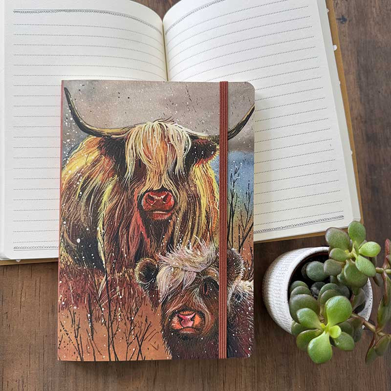 Alex Clark Highland Cows Large Notebook