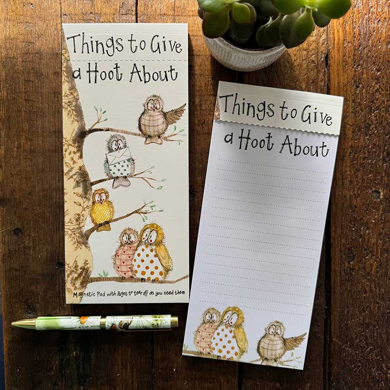Alex Clark Hooters Owl Magnetic Notepad