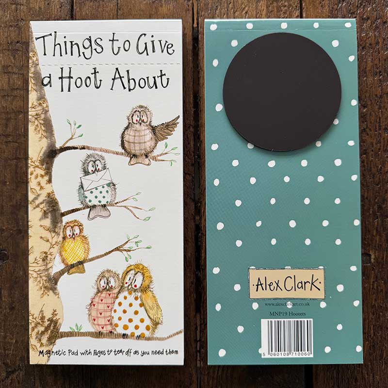 Alex Clark Hooters Owl Magnetic Notepad