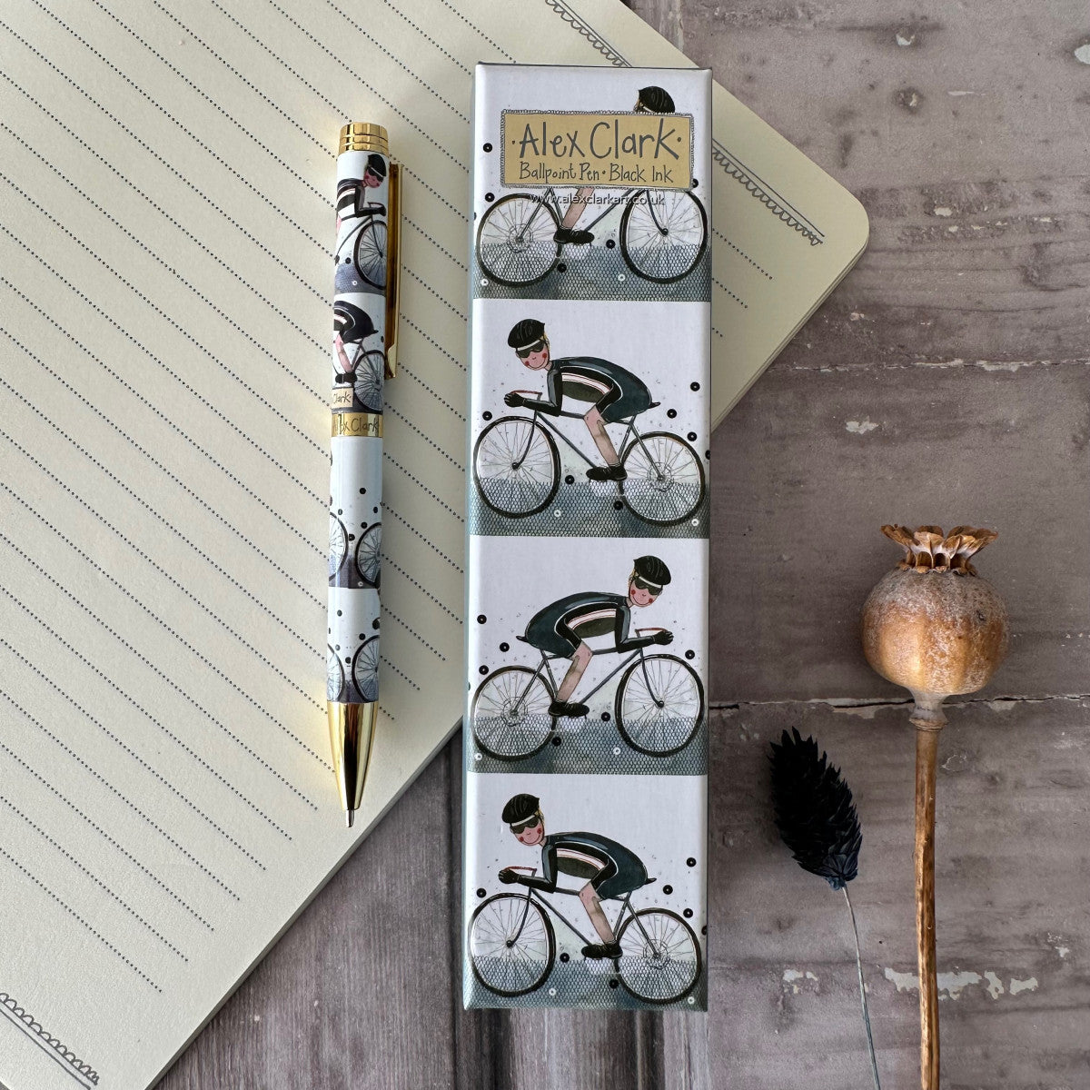 Alex Clark Old Cyclist Ballpoint Pen