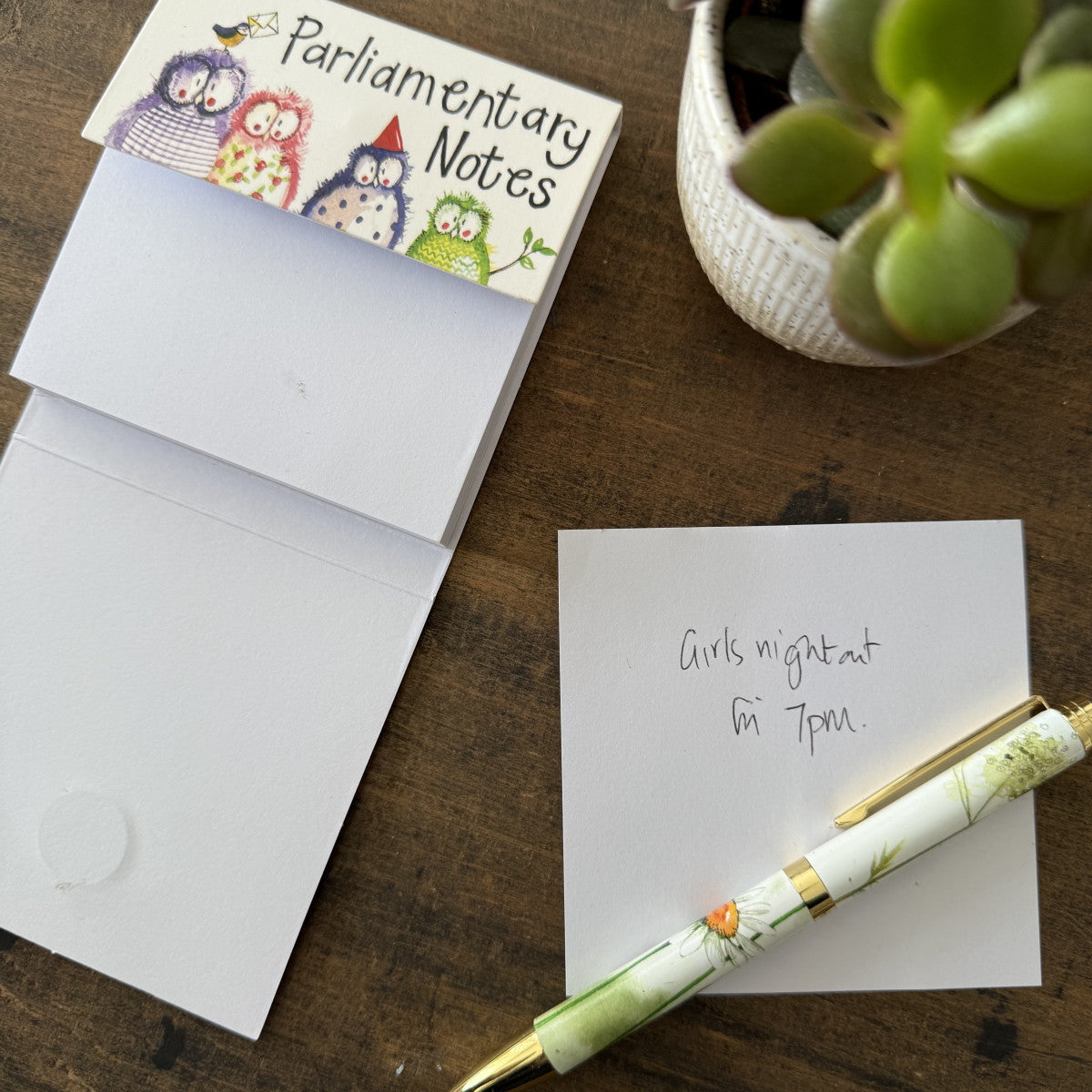 Alex Clark Owl Party Mini Magnetic Notepad