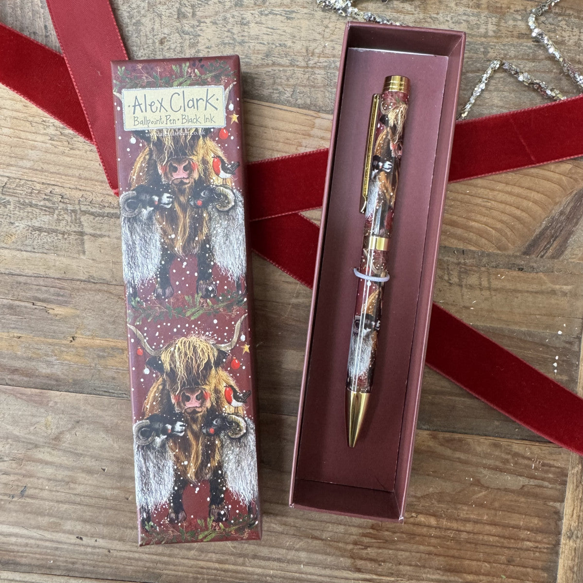 Alex Clark Sheep & Highland Cow Ballpoint Pen
