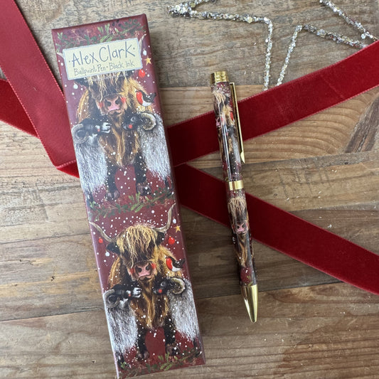 Alex Clark Sheep & Highland Cow Ballpoint Pen