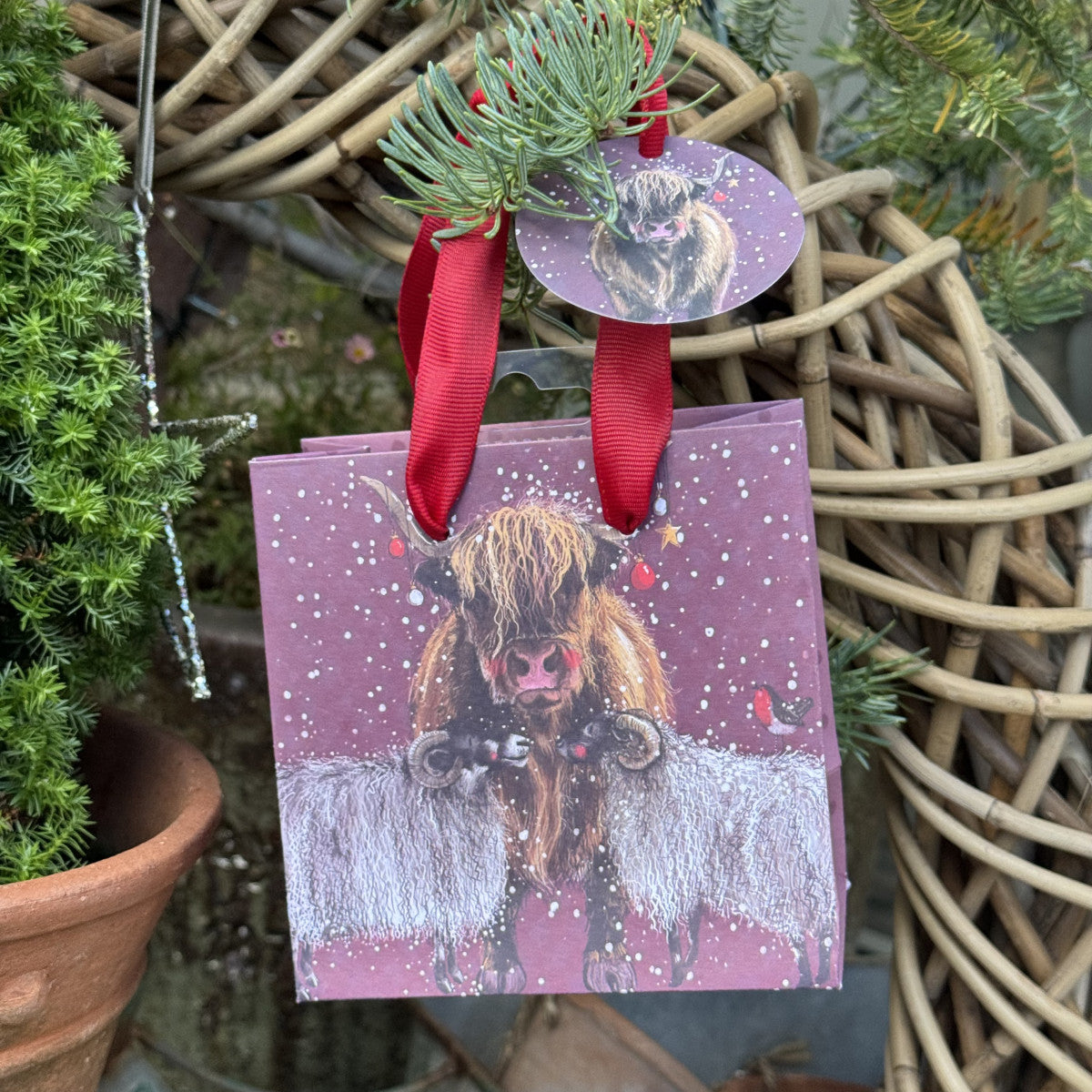 Alex Clark Sheep & Highland Small Gift Bag