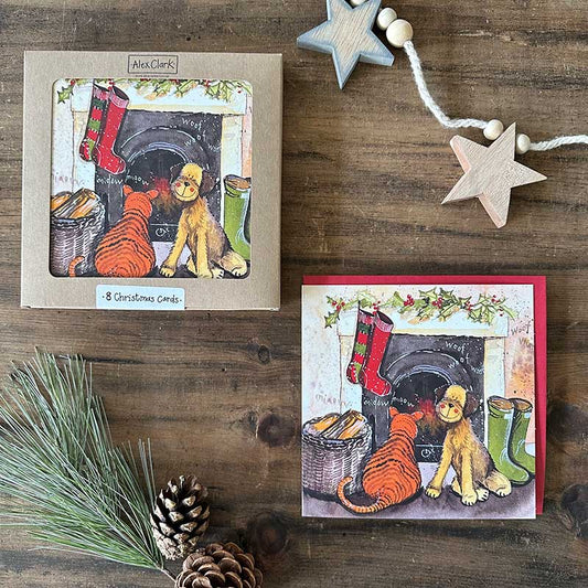 Alex Clark Yuletide Hearth Boxed Christmas Cards