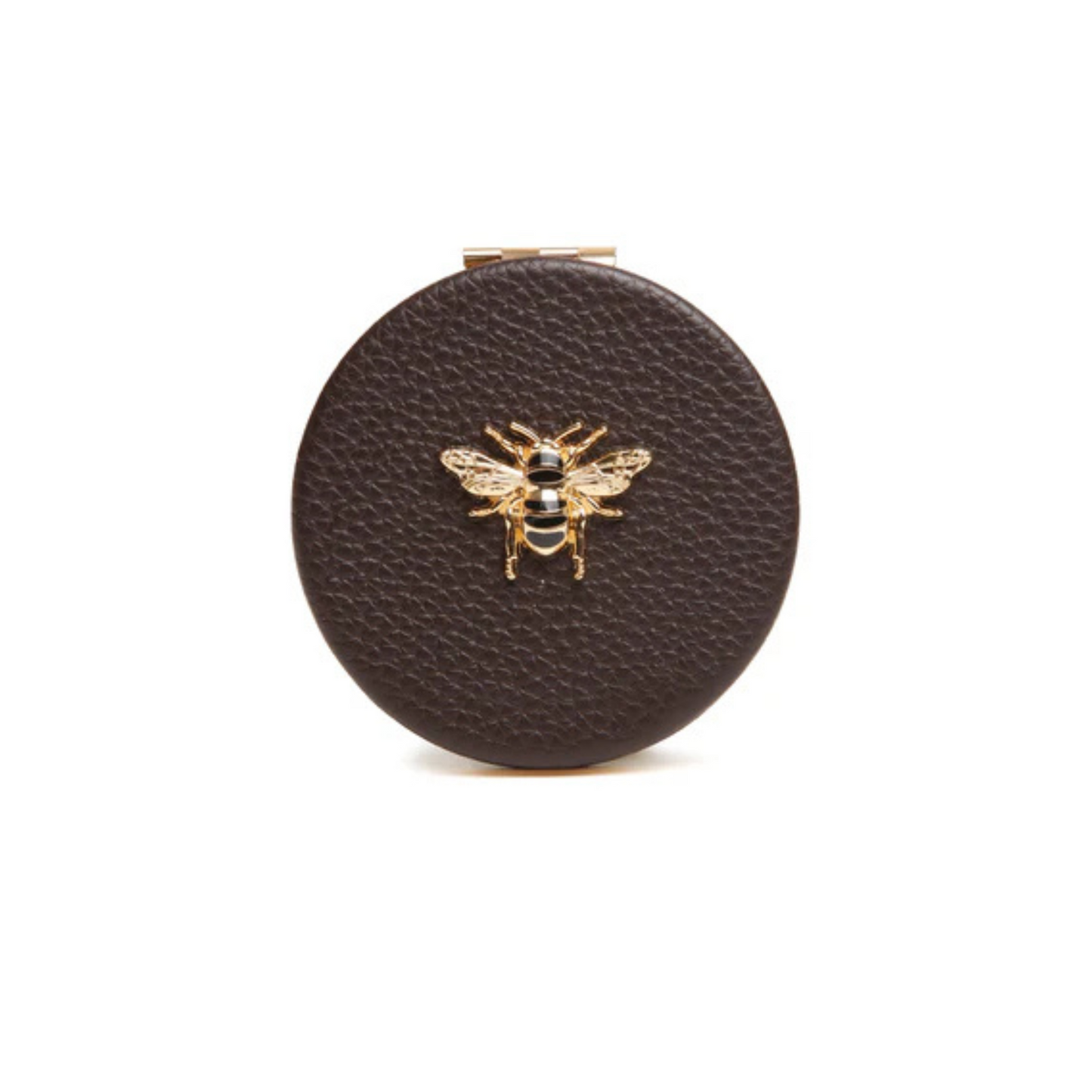 Alice Wheeler Chocolate Round Compact Mirror