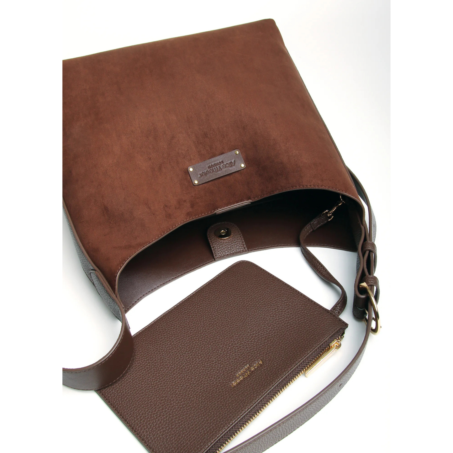 Alice Wheeler Kensington Suede Hobo Bag