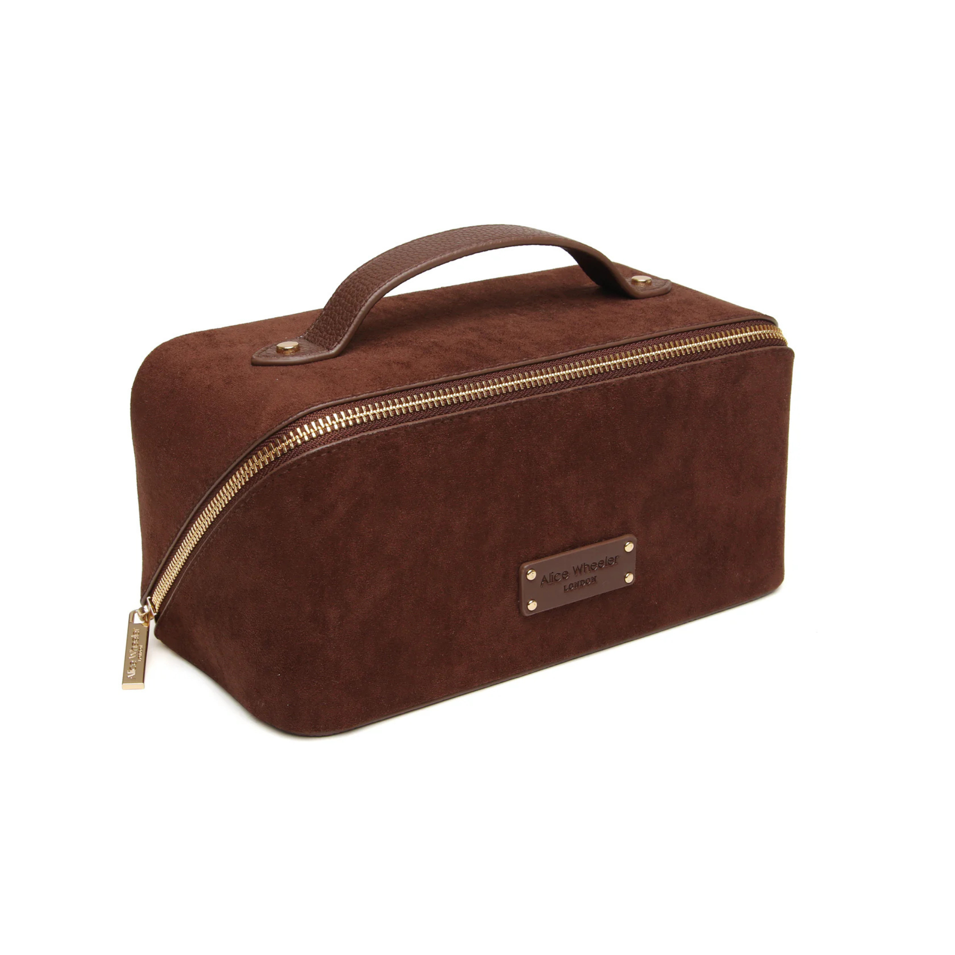 Alice Wheeler Kensington Suede Train Case