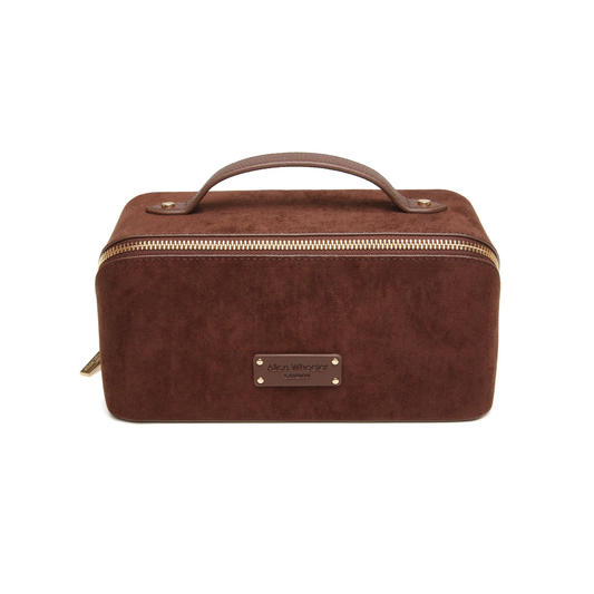 Alice Wheeler Kensington Suede Train Case