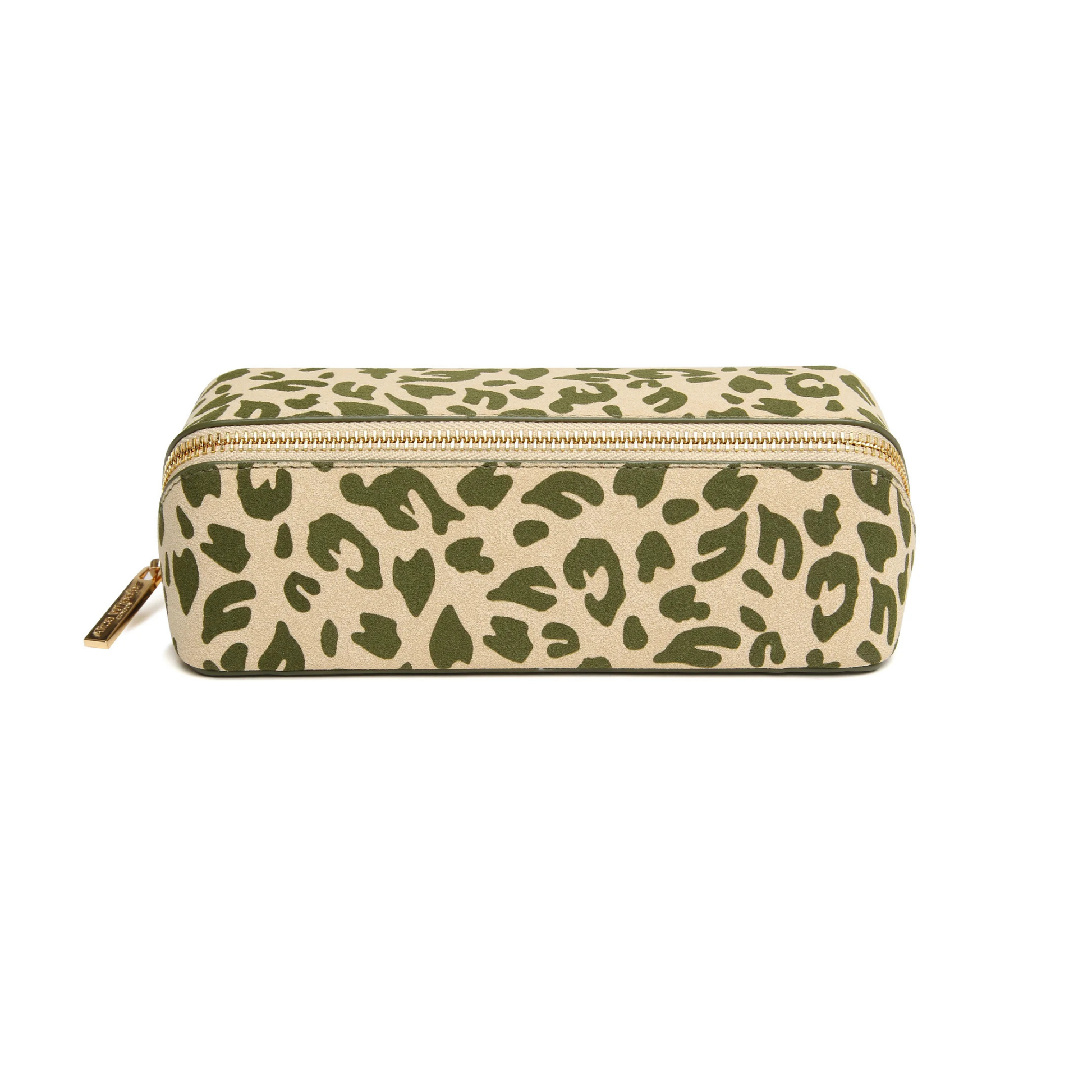 Alice Wheeler Leopard Small Train Case