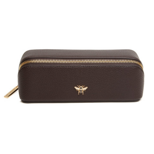 Alice Wheeler Small Chocolate Train Case