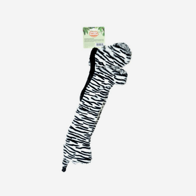 Animal Instincts Jungle Buddies Plush Zebra Dog Toy