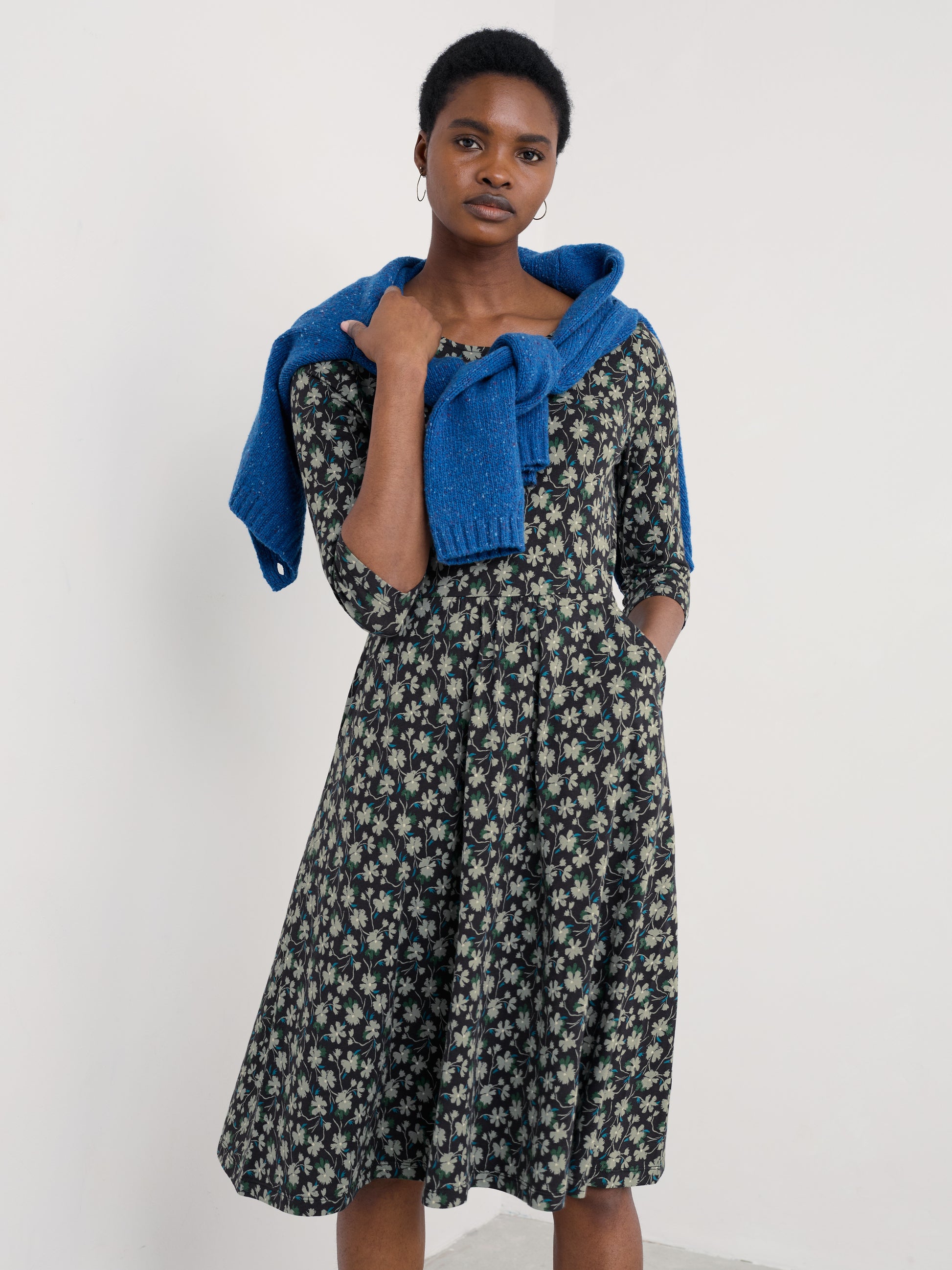 seasalt jersey dresses Mainland Midi-length Shirt Dress - Organic Cotton Jersey