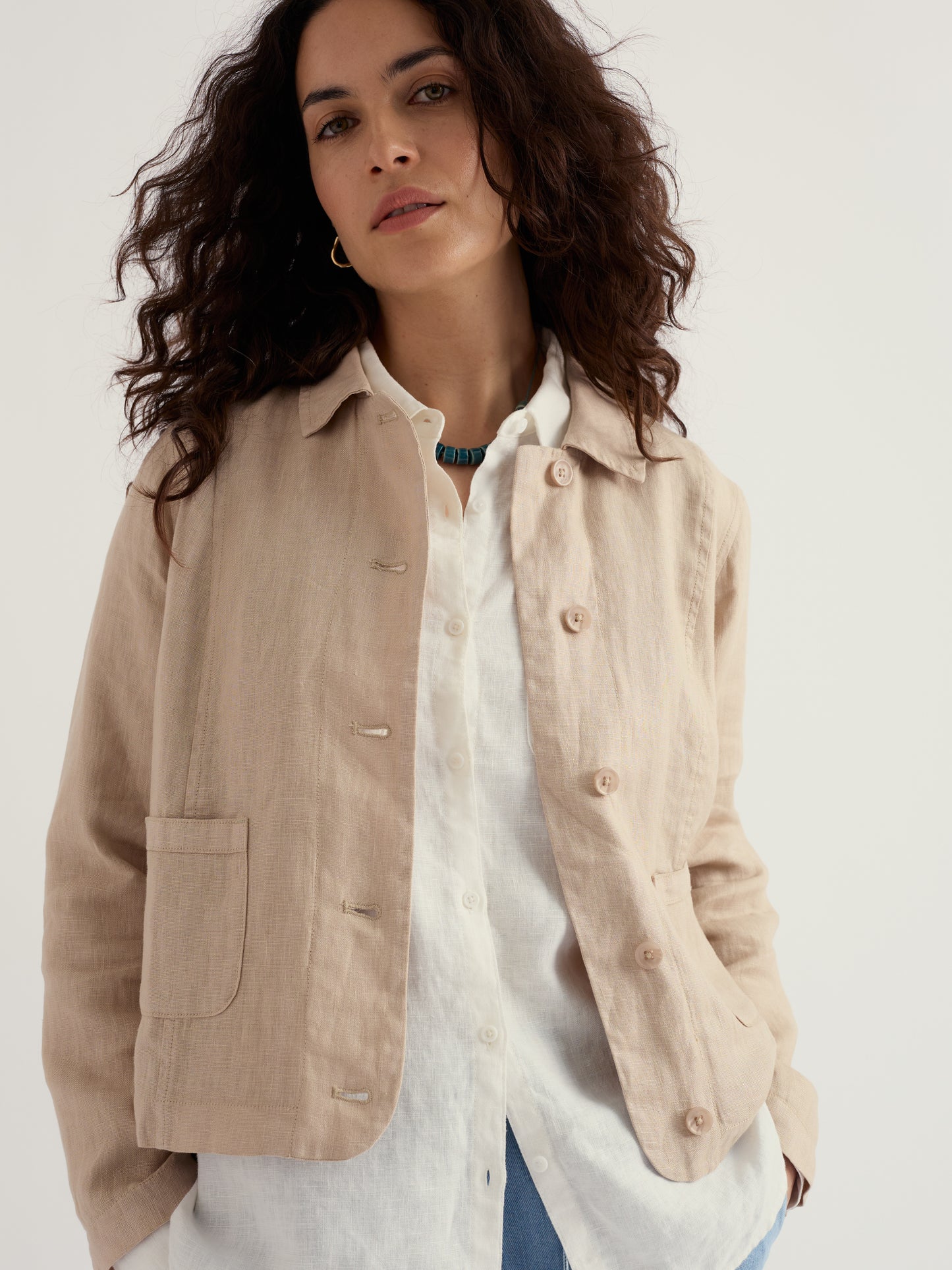 Seasalt Arame Linen Jacket in Whelk