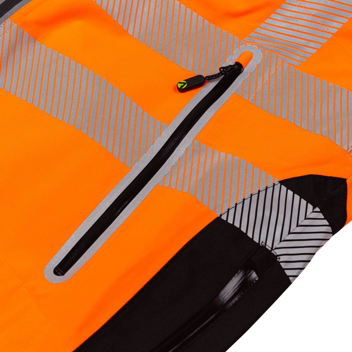 Arbortec ATHV4420 BreatheDry women's high-visibility orange waterproof railway and arborist work jacket with reflective tape detailing