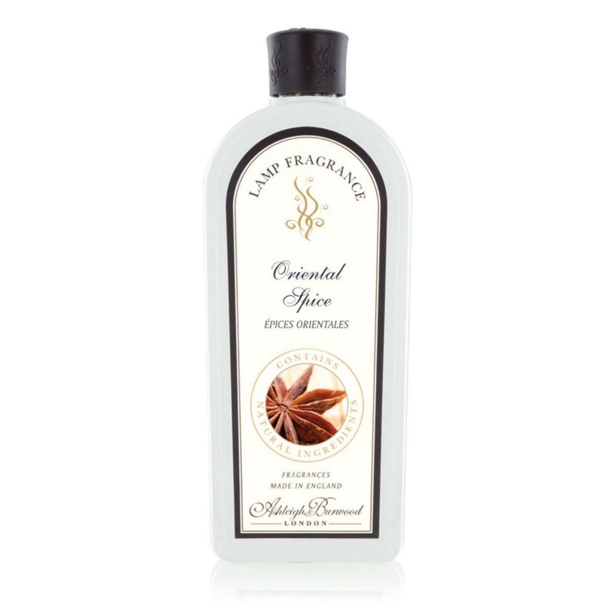 Ashleigh & Burwood Oriental Spice Premium Lamp Fragrance 1000ml bottle with star anise image on the label.