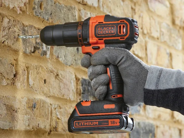 Black & Decker Combi Drill 18V 1 x 1.5Ah Li-ion