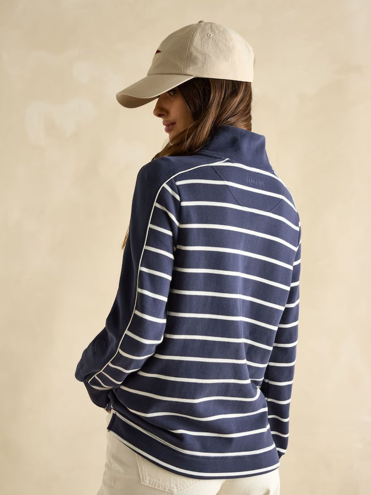 Joules Southwold Button Down Striped Sweatshirt
