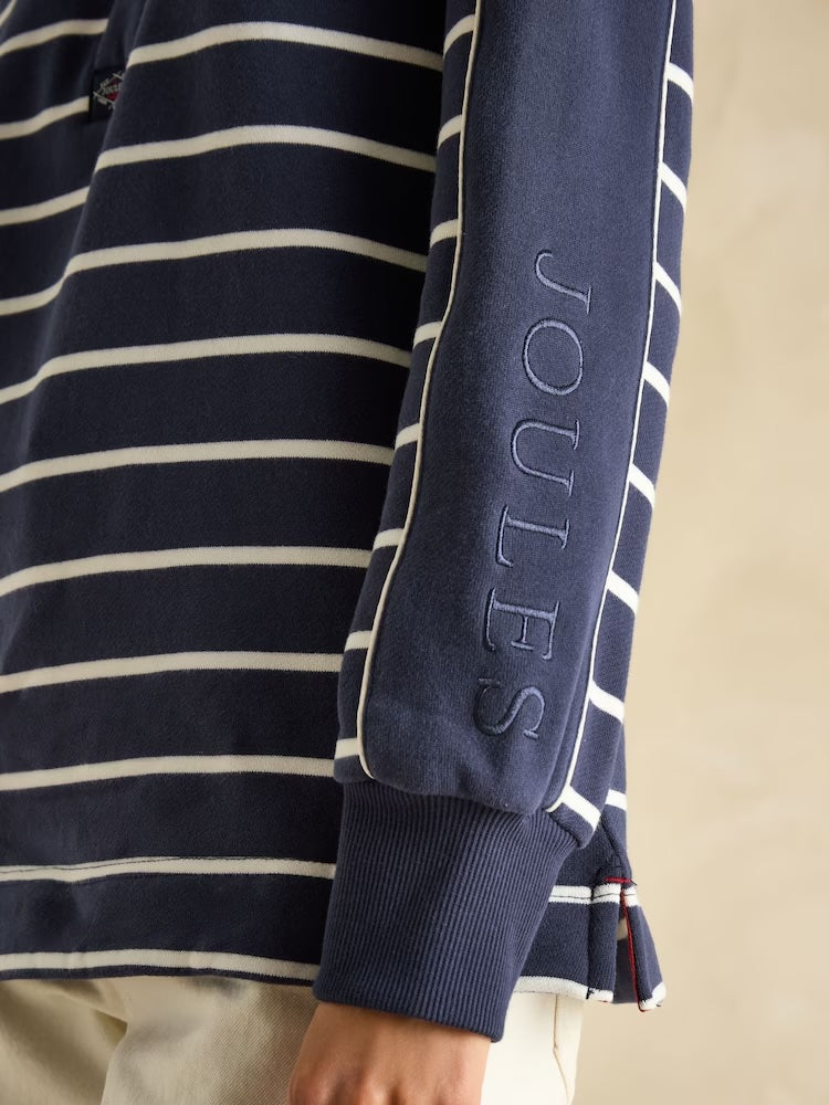 Joules Southwold Button Down Striped Sweatshirt