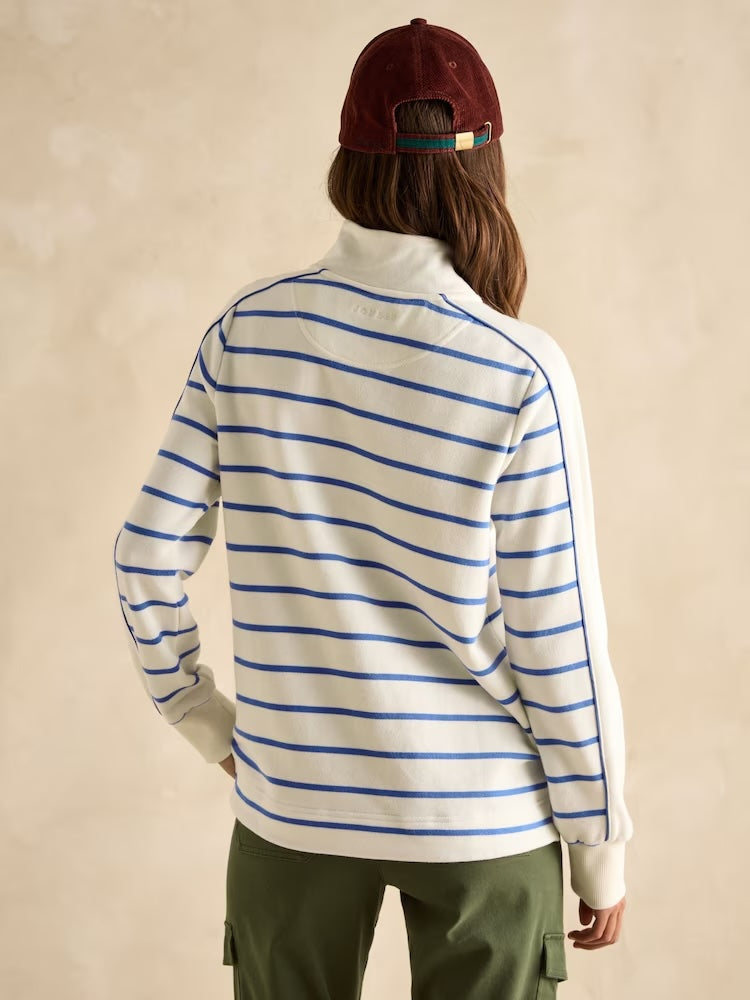Joules Southwold Button Down Striped Sweatshirt