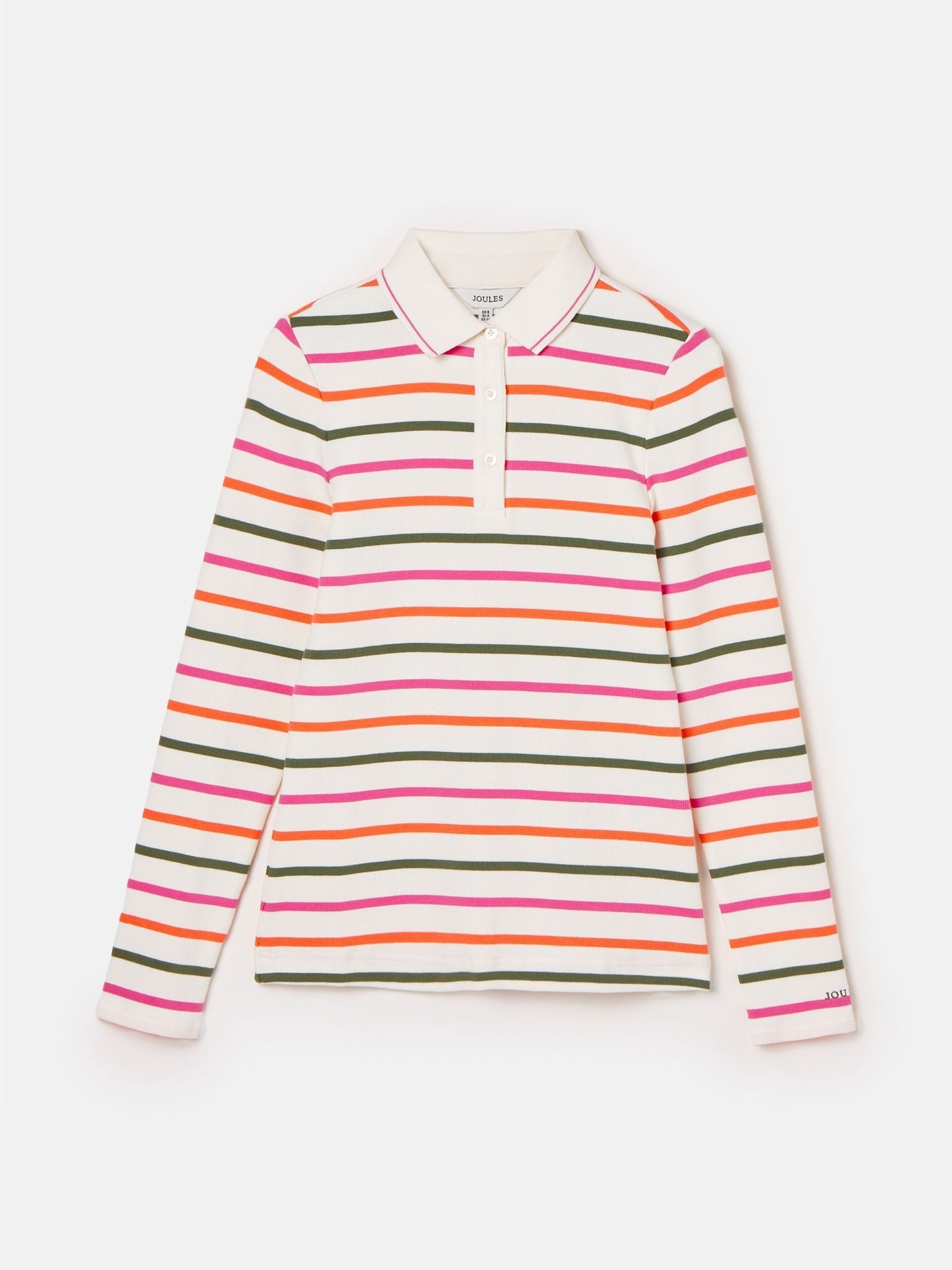 Joules Fairfield Long Sleeve Ribbed Polo Shirt