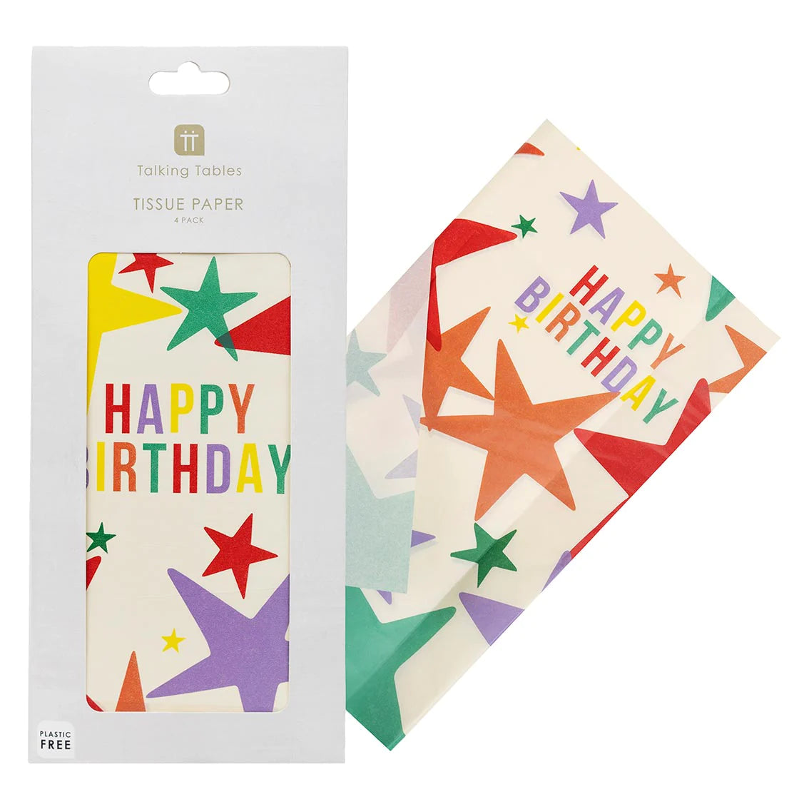 Talking Tables Happy Birthday Star Tissue Paper