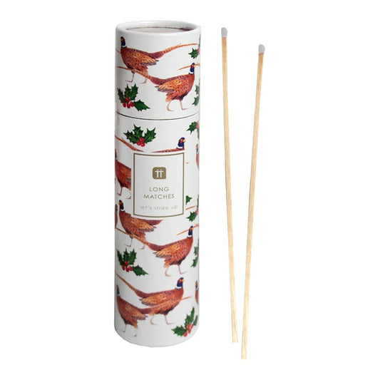 Talking Tables Christmas Pheasant Tube Of Matches Approx 50