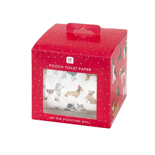 Talking Tables Christmas Dog Printed Toilet Roll