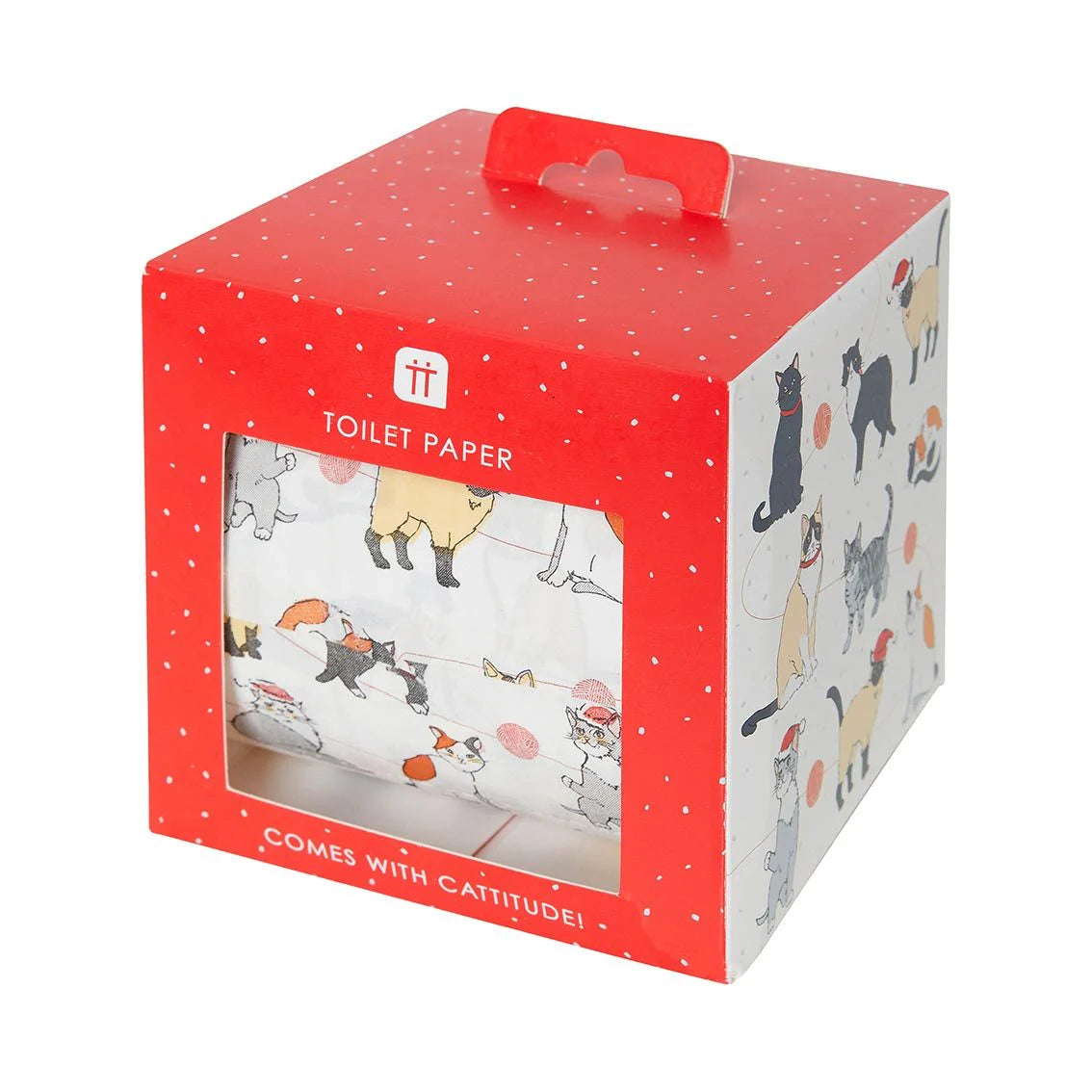 Talking Tables Christmas Cat Printed Toilet Roll