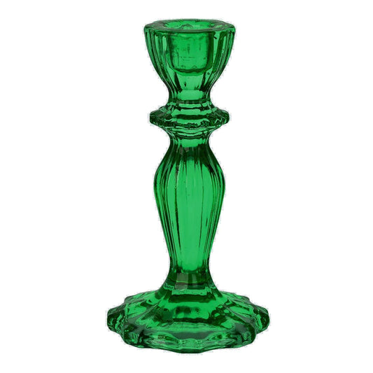 Talking Tables Dark Green Glass Candlestick Holder