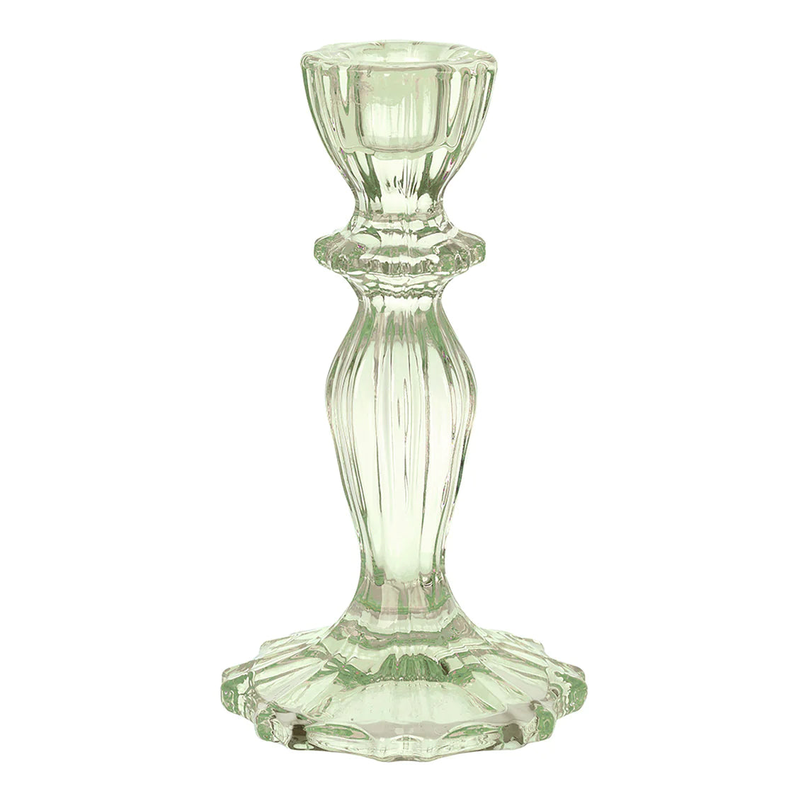 Talking Tables Boho Pale Green Glass Candle Holder