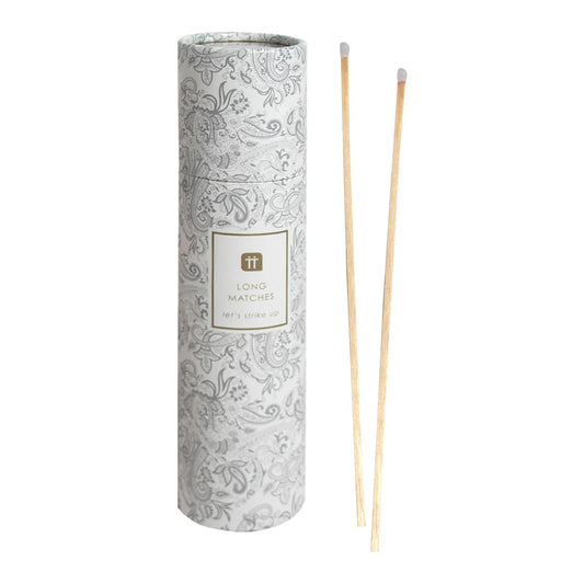 Talking Tables Silver Paisley Tube Of Matches Approx 50