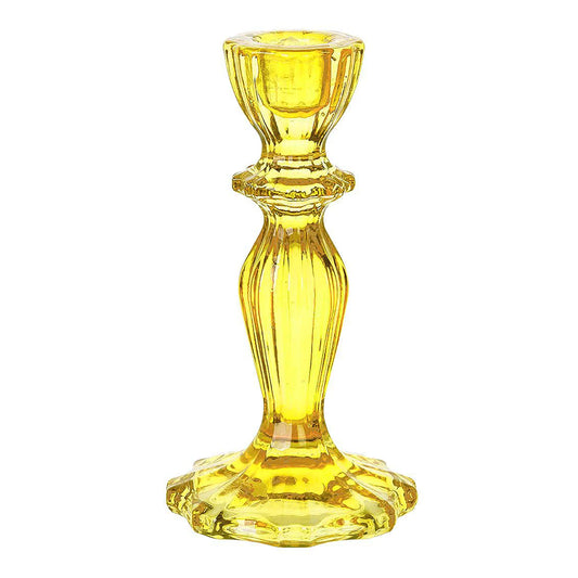 Talking Tables Boho Yellow Glass Candle Holder