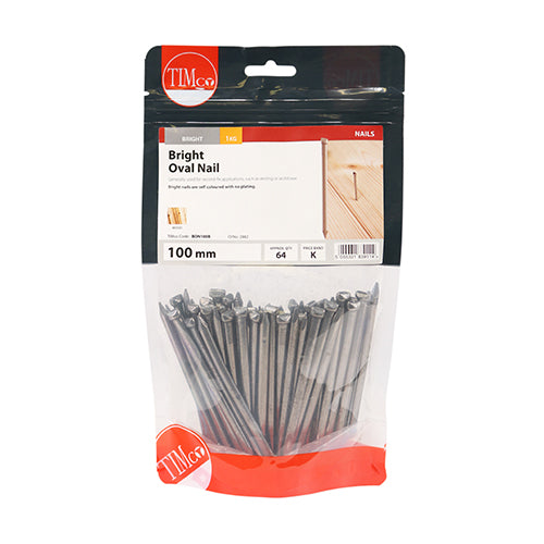 TIMco Bright Oval Nails 100mm