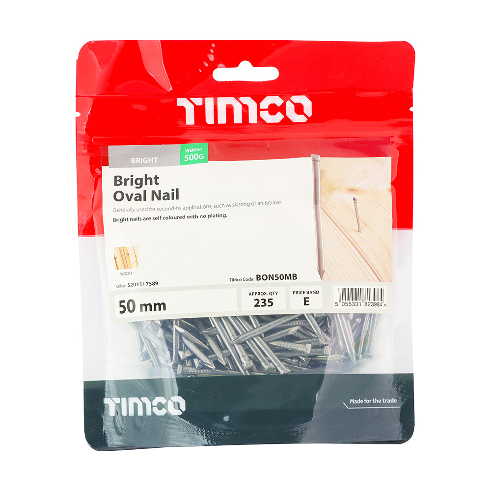 TIMco Bright Oval Nails 50mm