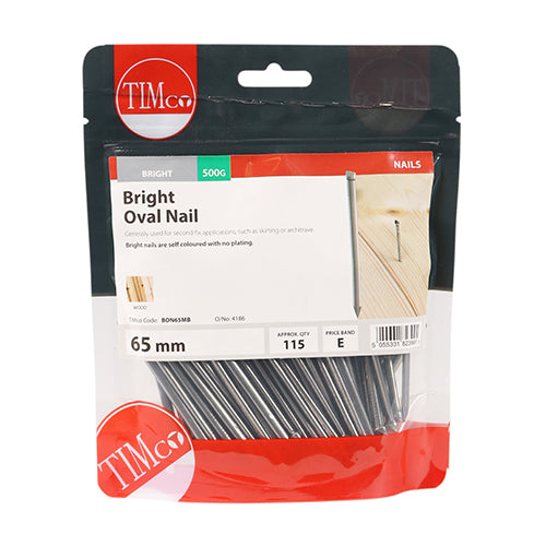 TIMco Bright Oval Nails 65mm