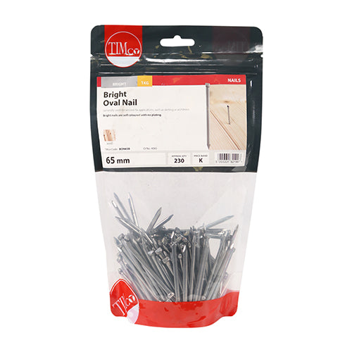 TIMco Bright Oval Nails 65mm