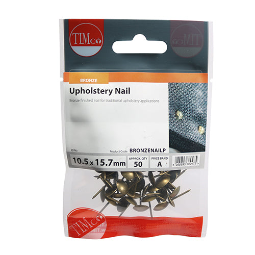 TIMCO Upholstery Nails - Bronze 10.5 x 15.7 - 50 PCS