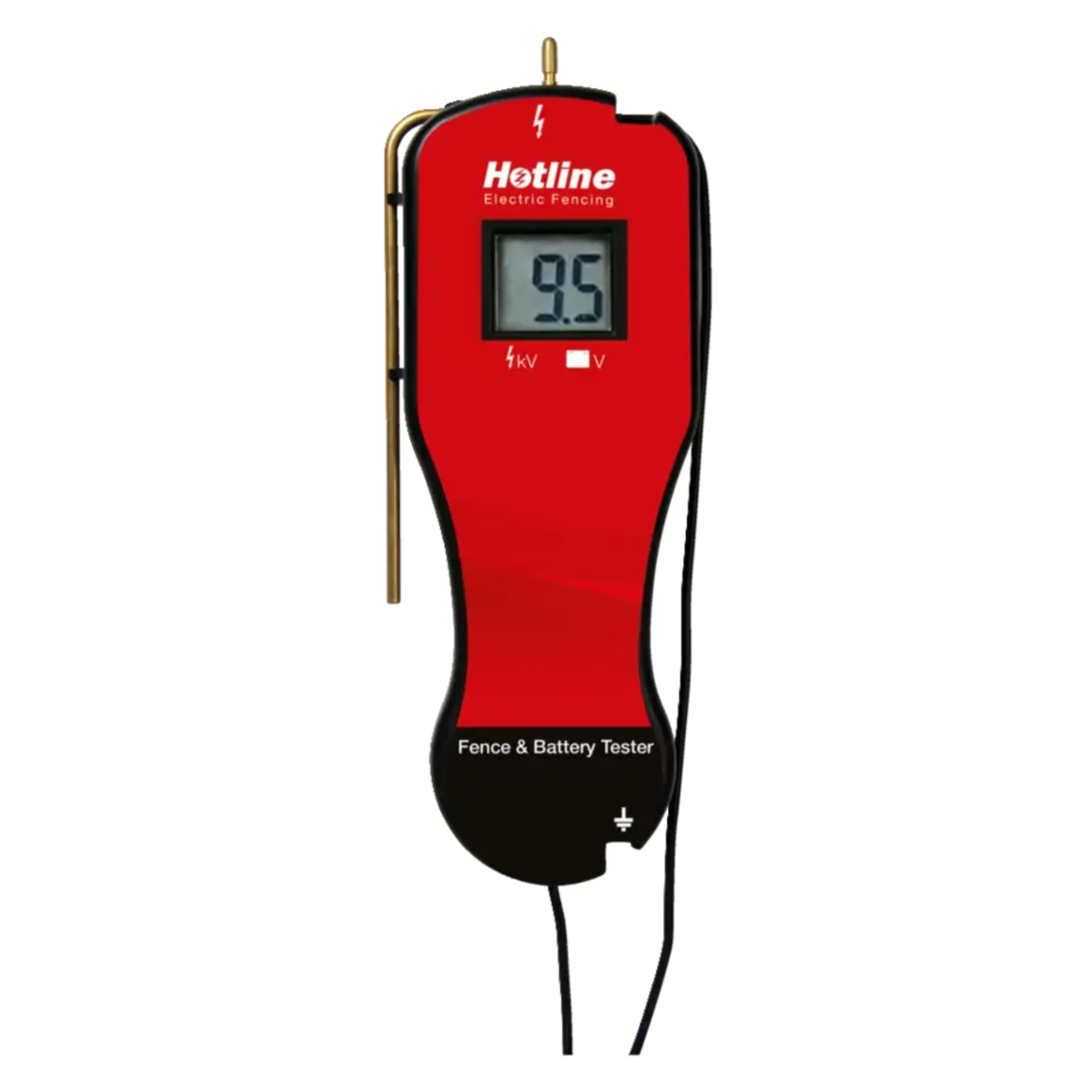 Hotline digital volt meter with earth probe cable for electric fence testing