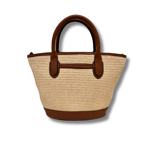 Barkworth Reeve Bar Harbour Mini Raffia & Tan Grain Tote Bag