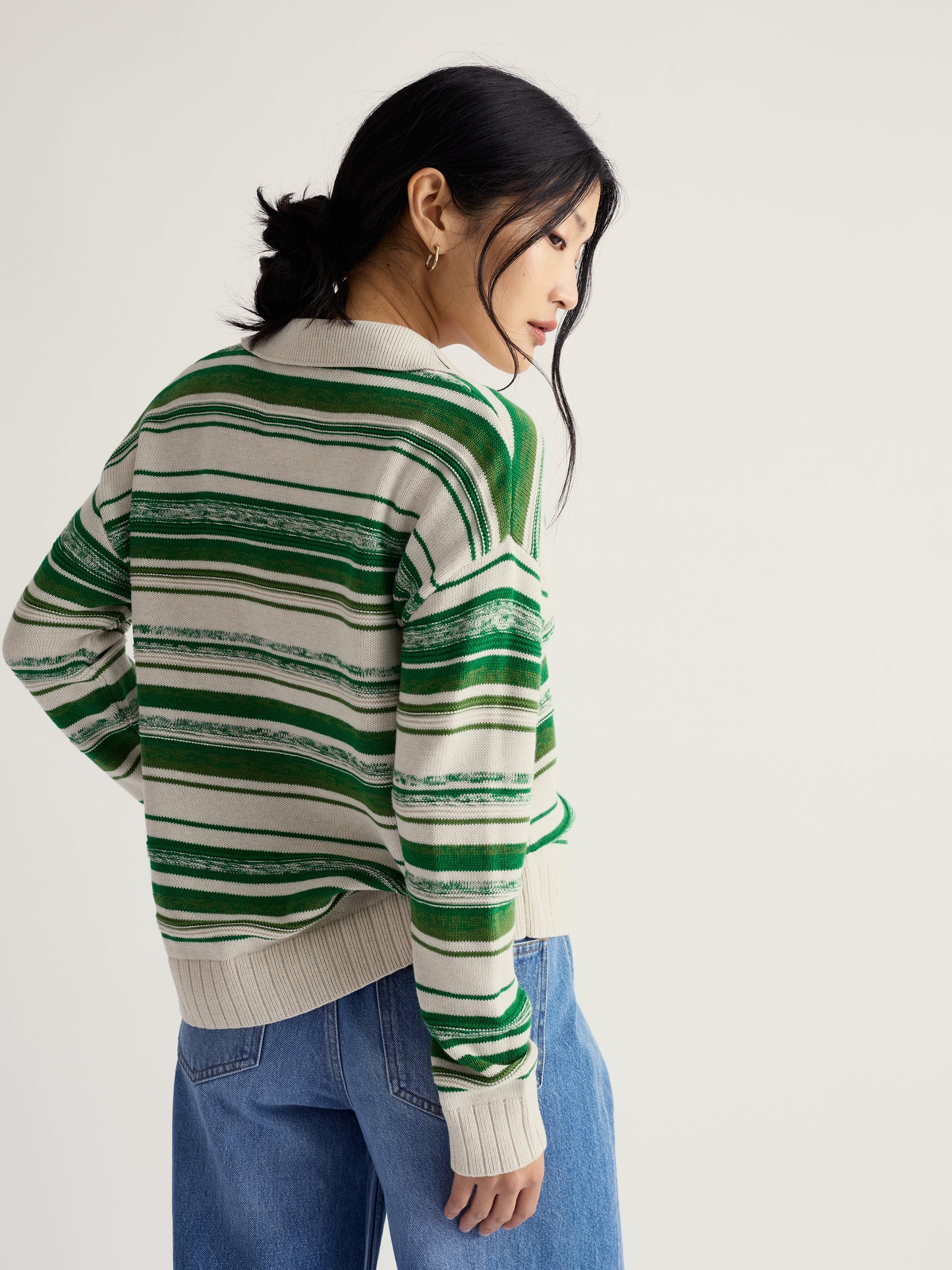 Seasalt Bird Flight Collared V-Neck Jumper